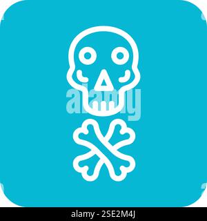 Skull Vector Symbol Design Illustration Stock Vektor