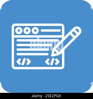 Code bearbeiten Vektorsymbol Konstruktionsabbildung Stock Vektor