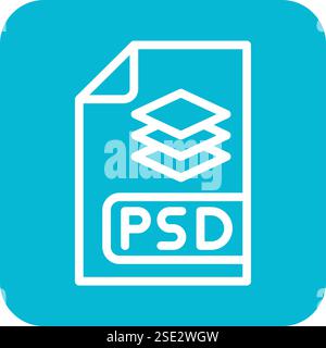 PSD-Datei Vektorsymbol Design-Illustration Stock Vektor