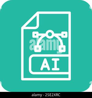 AI-Datei Vektorsymbol Design-Illustration Stock Vektor