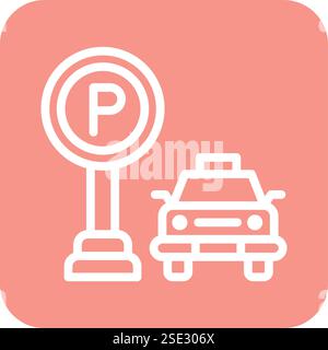 Parken Vektor Symbol Design Illustration Stock Vektor
