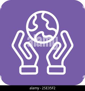 Speichern Sie die Illustration des World Vector icon Design Stock Vektor