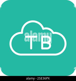 TB Cloud Vector Symbol Design Illustration Stock Vektor