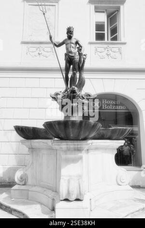 Neptunbrunnen in Bozen, Italien Stockfoto