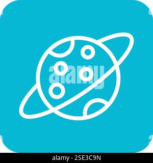 Illustration Zum Design Des Saturn-Vektor-Symbols Stock Vektor