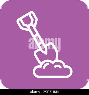 Schaufel Vektor Symbol Design Illustration Stock Vektor