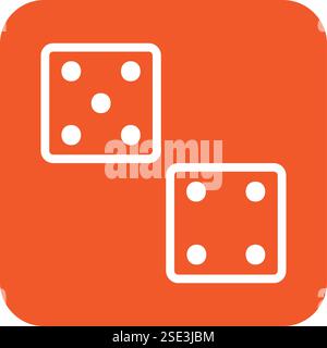 Dices Vector Icon Design Illustration Stock Vektor