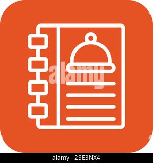 Kochbuch-Vektor-Symbol-Design-Illustration Stock Vektor