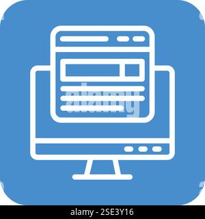 Suchmaschine Vektor-Symbol Design-Illustration Stock Vektor