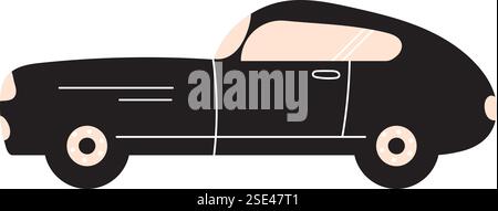 Auto-Silhouetten im Doodle-Stil Stock Vektor