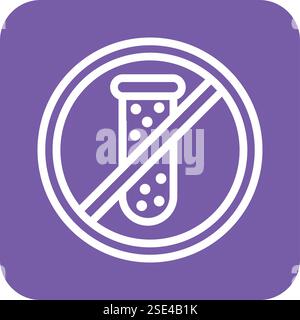 Kein chemisches Vektor-Symbol – Konstruktionsdarstellung Stock Vektor