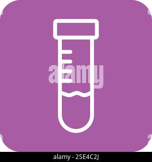 Konstruktionsabbildung des Vektorsymbols für das Teströhrchen Stock Vektor