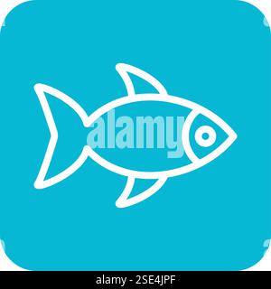 Illustration Zum Design Von Fischvektor-Symbolen Stock Vektor