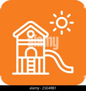 Spielplatz-Vektor-Symbol-Design-Illustration Stock Vektor