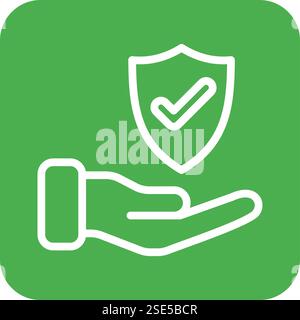 Versicherungsvektor-Symbol Design-Illustration Stock Vektor