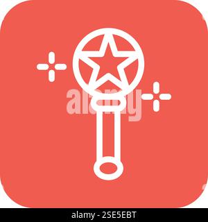 Zauberstab Vektor-Symbol Design-Illustration Stock Vektor