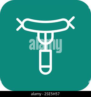 Wurstvektor-Symbol-Design-Illustration Stock Vektor