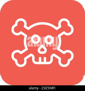 Skull Vector Symbol Design Illustration Stock Vektor