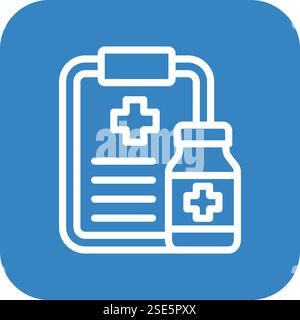 Medizinische Verordnung Vektor-Symbol-Design-Illustration Stock Vektor
