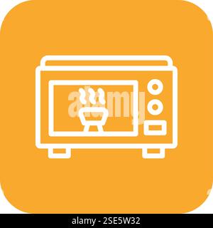 Mikrowellen-Vektor-Symbol-Design-Illustration Stock Vektor