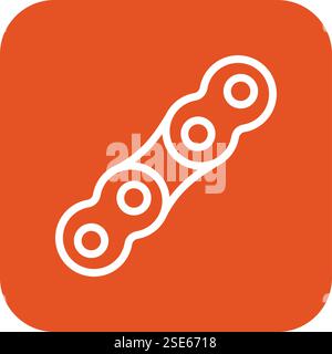 Kettenvektorsymbol Konstruktionsabbildung Stock Vektor