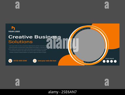 Creative Business Marketing Social Media Cover Template, Corporate Business Social Media Cover Bannerdesign, Stock Vektor
