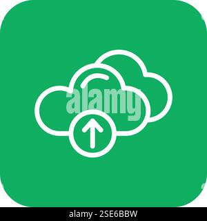 Illustration Des Symbols „Cloud Upload Vector“ (Vektor Hochladen) Stock Vektor