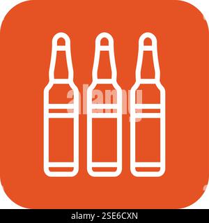 Ampulle Vektor Symbol Design Illustration Stock Vektor