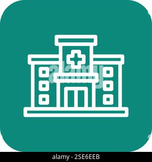 Krankenhaus Vektor Symbol Design Illustration Stock Vektor
