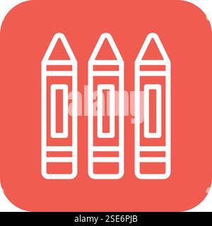 Bleistift Buntstift Vektor Icon Design Illustration Stock Vektor