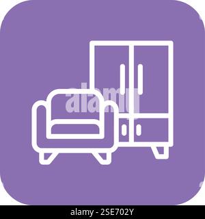 Wohnmöbel Vektor Icon Design Illustration Stock Vektor