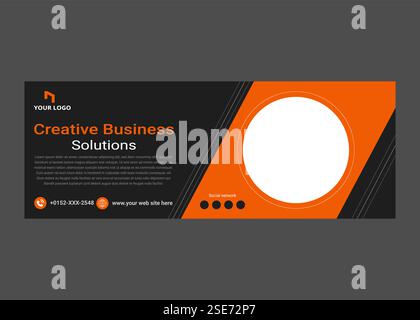 Creative Business Marketing Social Media Cover Template, Corporate Business Social Media Cover Bannerdesign, Stock Vektor