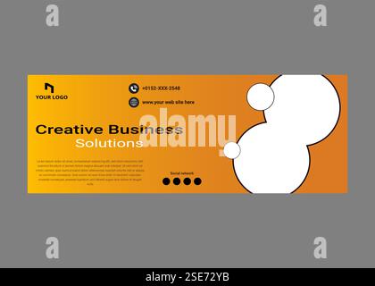 Creative Business Marketing Social Media Cover Template, Corporate Business Social Media Cover Bannerdesign, Stock Vektor