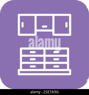 Schrank Vektor Symbol Design Illustration Stock Vektor