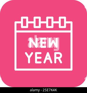 Silvester Vektor-Symbol-Design-Illustration Stock Vektor