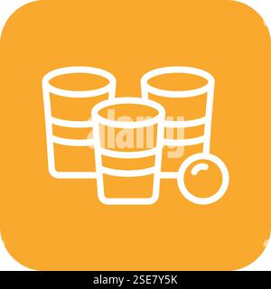 Bier Pong Vektor Symbol Design Illustration Stock Vektor