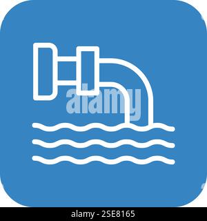 Drainage Vektor-Symbol Konstruktionsabbildung Stock Vektor