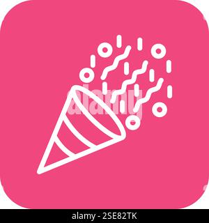 Konfetti-Vektor-Symbol Design-Illustration Stock Vektor