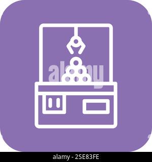 Claw Machine Vektor Symbol Design Illustration Stock Vektor