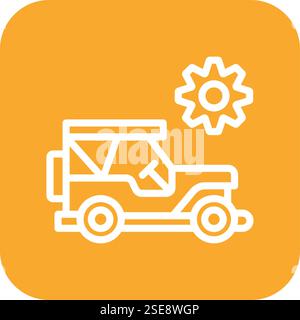 Jeep Service Vektor Symbol Design Illustration Stock Vektor