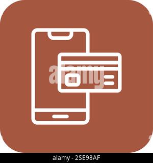 Kartenzahlung Vektor-Symbol Design-Illustration Stock Vektor