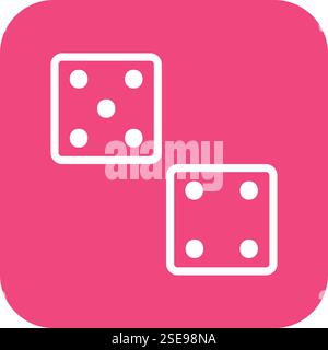 Dices Vector Icon Design Illustration Stock Vektor
