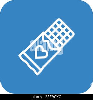 Schokoladenriegel Vektor-Symbol Design Illustration Stock Vektor