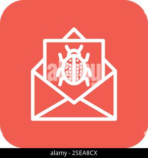 Spam-Vektor-Symbol Design-Illustration Stock Vektor