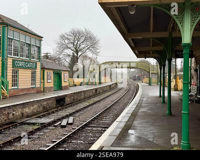 Swanage Railway, Corfe Castle Station, Dorset Stockfoto