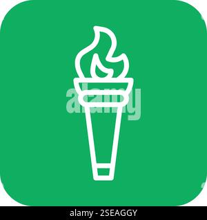 Feuerfackel Vektor Symbol Design Illustration Stock Vektor