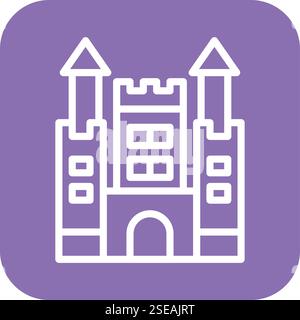 Schloss Vektor Symbol Design Illustration Stock Vektor