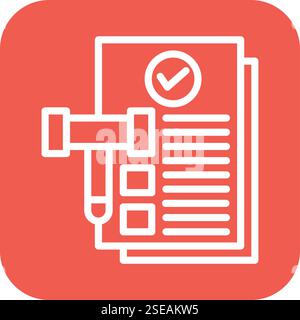 Rechtsdokumente Vektor-Symbol Konstruktionsabbildung Stock Vektor