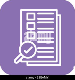 Prüfung Vektorsymboldesign-Illustration Stock Vektor