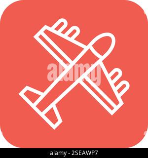 Flugzeug Vektor Symbol Design Illustration Stock Vektor